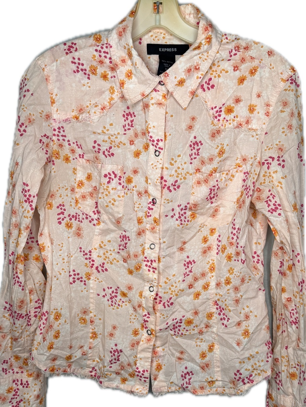 Express Western Cut Floral Shirt